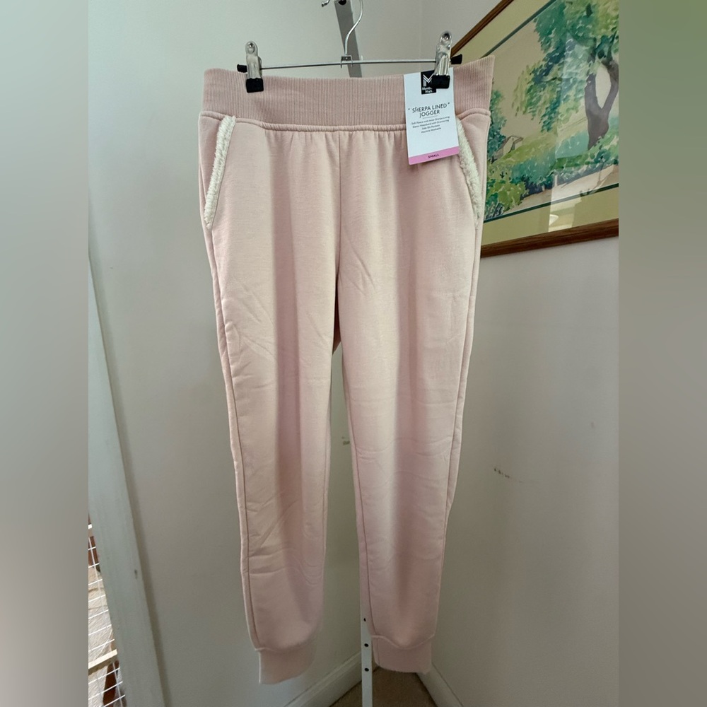 Members Mark Sherpa Lined Joggers. NWT. Size Small.